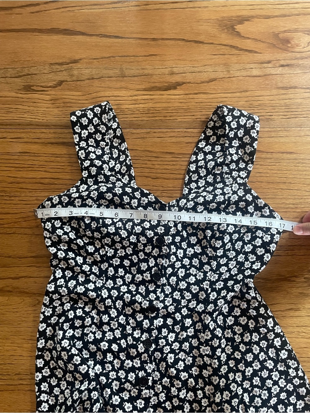 90s Vtg Victoria’s Secret Moda Int’l Retro Black Ditsy Floral Mini Dress Pin Up - Picture 8 of 12